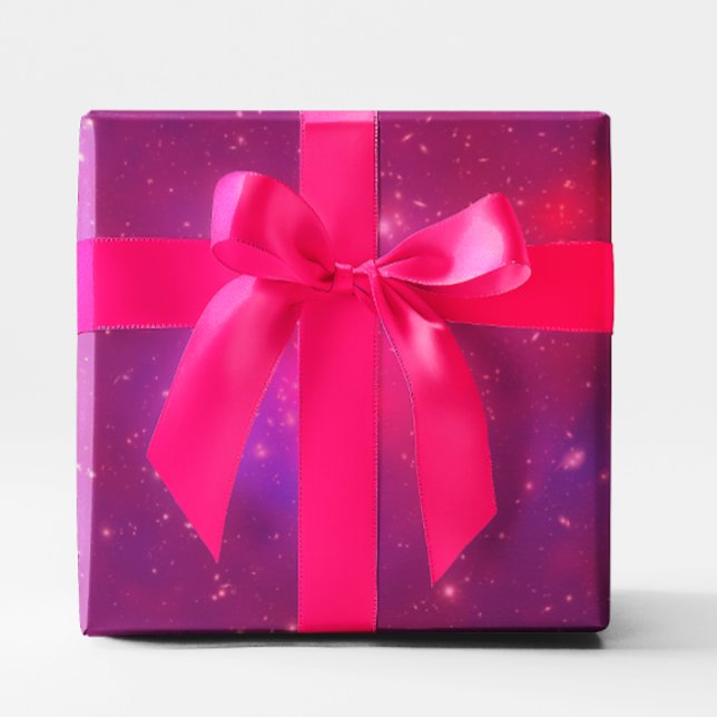 Rosa überlagerter Galaxienhaufen Geschenkpapier (Pink Overlay Galaxy Cluster Wrapping Paper)