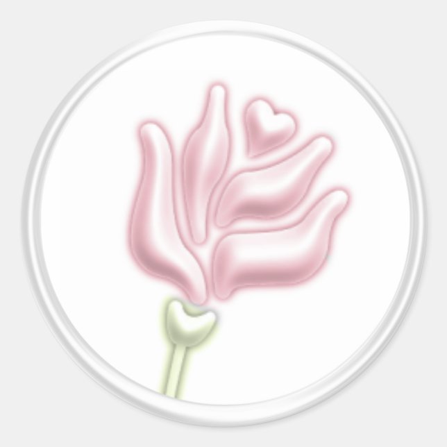 Rosa Umschlag Aufkleber (Vorderseite)