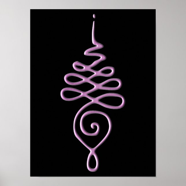 Rosa Unalome Poster (Vorne)