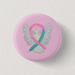 Rosa und Aquamarine Buttone zur Sensibilisierung f Button