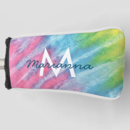 Rosa und Aquamarine Girl-Gefärbte Krawatte Mit Mon Golf Headcover