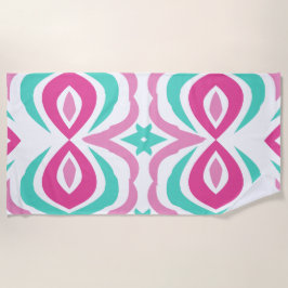 Rosa und Aquamarines Muster Strandtuch