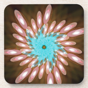 Rosa und Baby Blue Swirling Out of Kontrolle Getränkeuntersetzer