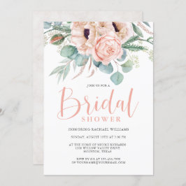 Rosa und Beige Brautparty Einladung