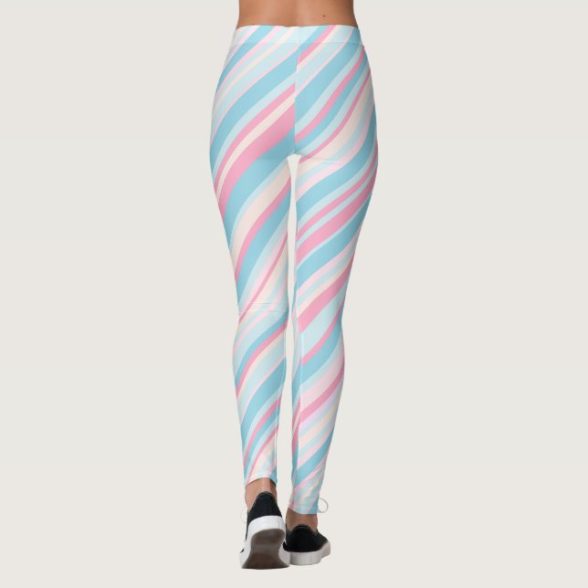 Rosa und blassblaue Leggings (Rückseite)