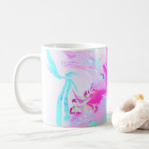 rosa und blau, Abstrakt Kaffeetasse