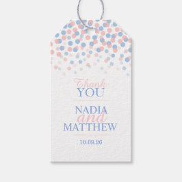 Rosa und blau Danke, dass du den Tag der Hochzeit  Geschenkanhänger