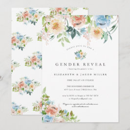 Rosa und Blau Florals | Gender Reveal Baby Shower
