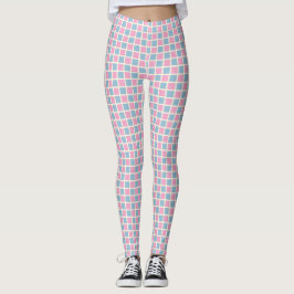 Rosa und Blau geprüft Leggings