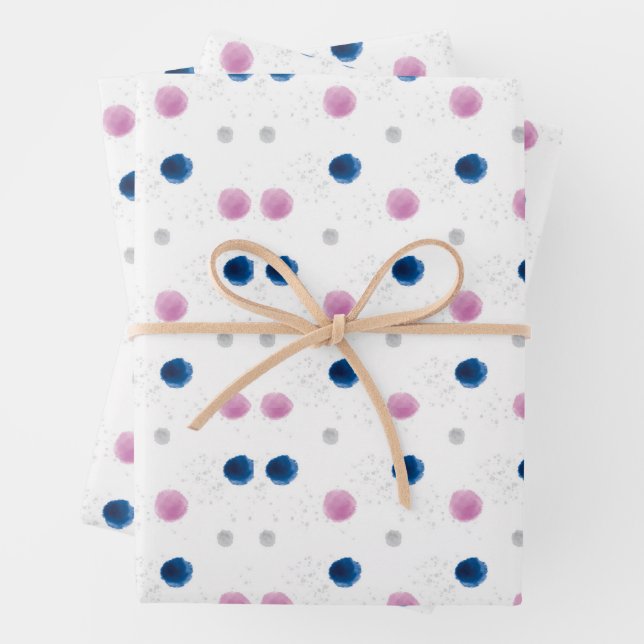 Rosa und blau geschenkpapier set (Beispiel)