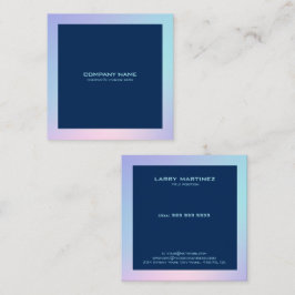 Rosa und blau, grauer, blauer Hintergrund Quadratische Visitenkarte