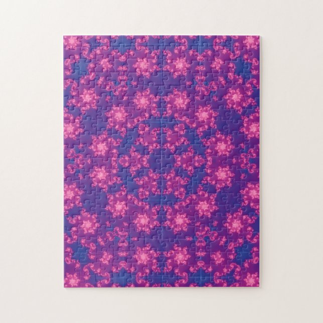 Rosa und Blau Kaleidoskop Gradient Puzzle (Vertikal)