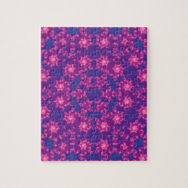 Rosa und Blau Kaleidoskop Gradient Puzzle (Vertikal)