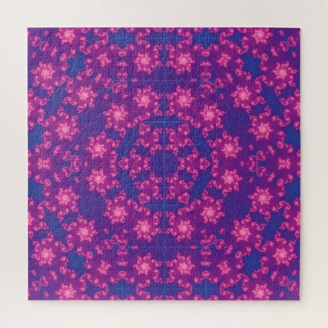 Rosa und Blau Kaleidoskop Gradient Puzzle (Vertikal)