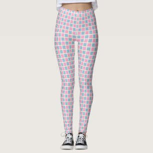 Rosa und Blau kariert Leggings