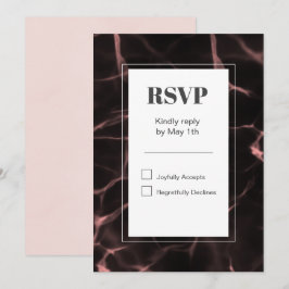 Rosa und blau marmoriertes Thema Einladung