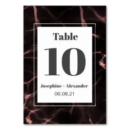 Rosa und blau marmoriertes Thema Tischnummer