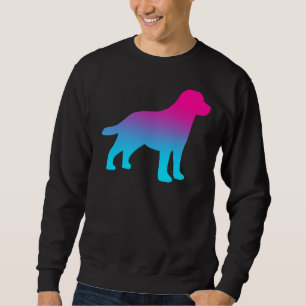 Rosa und blau Ombre Labrador Retriever Sweatshirt