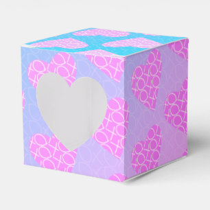 Rosa und Blau-Schreib-Herz-Valentinstag Geschenkschachtel