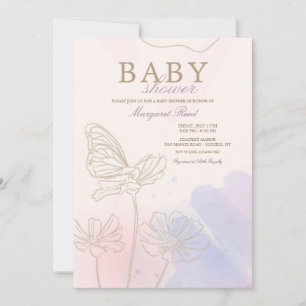 Rosa und blaue Babyparty-Einladung Einladung