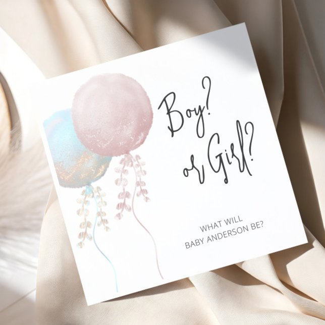 Rosa und blaue Balkone - Aufdeckung des Geschlecht Serviette (Von Creator hochgeladen)