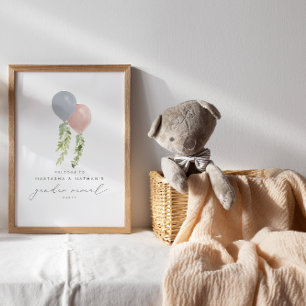 Rosa und blaue Balkone - Gender-Enthüllung Poster