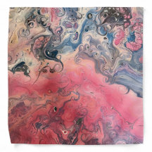 Rosa und blaue Bandanna