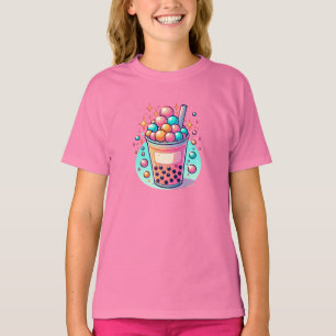 Rosa und blaue Blase Tee