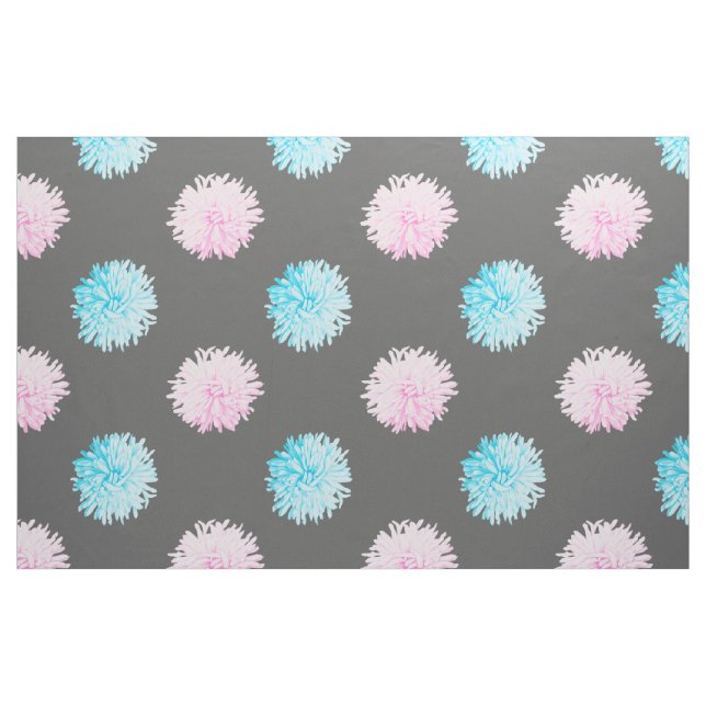 Rosa und blaue Blumen Stoff (Fat Quarter (45,7 x 55,9 cm))