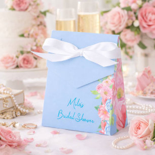 rosa und blaue Blüten Geschenkschachtel