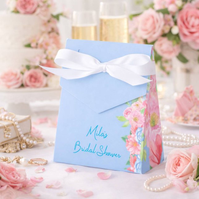 rosa und blaue Blüten Geschenkschachtel (Von Creator hochgeladen)