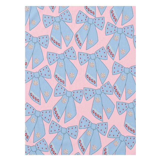 Rosa und blaue Bogen Tischdecke (Vorderseite)