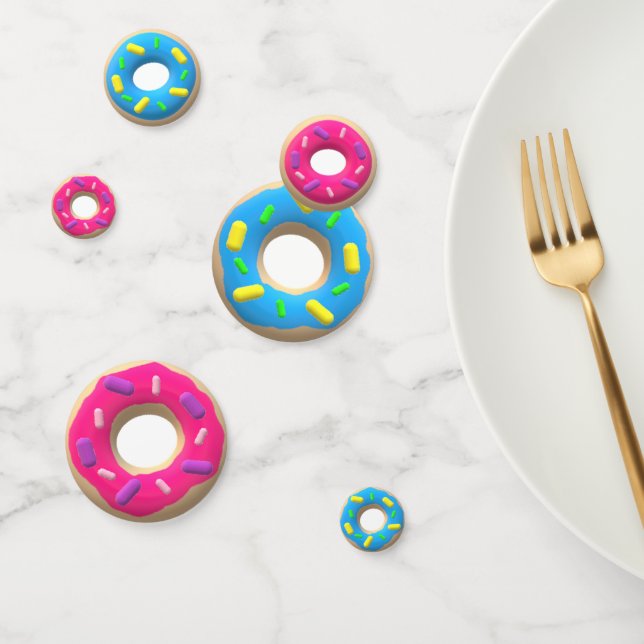 Rosa und blaue Donuts Konfetti (Gruppe)
