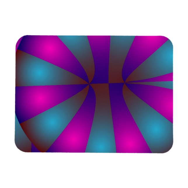 Rosa und blaue Donuts Magnet (Horizontal)