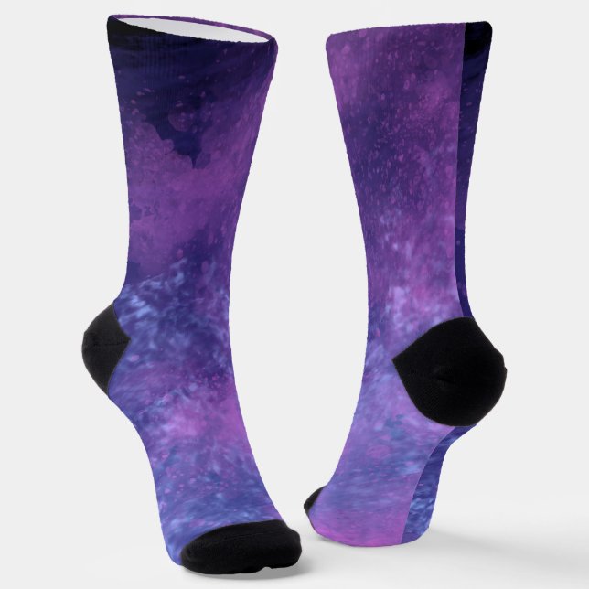Rosa und blaue dunkle Sturmwolken Socken (Gewinkelt)
