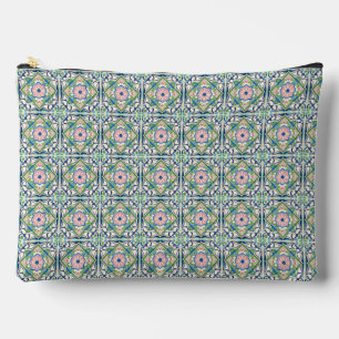 Rosa und blaue Fliesen Zubehörtasche