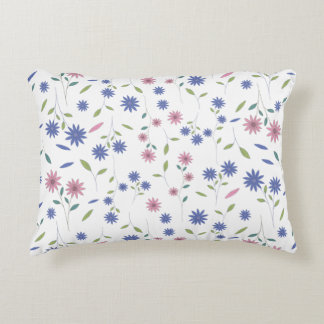 Rosa und blaue florale nahtlose Muster Dekokissen