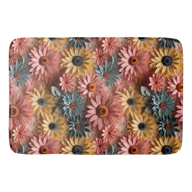 Rosa und blaue Gänse Bath Mat Badematte (Vorderseite)