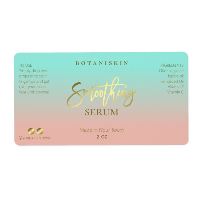 Rosa und blaue goldene Smooding-Serummarken (Vorne)