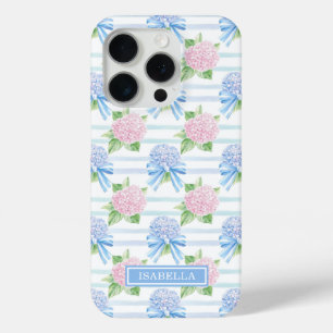 Rosa und Blaue Hortensien gestreift Case-Mate iPhone Hülle