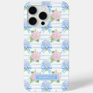 Rosa und Blaue Hortensien gestreift Case-Mate iPhone Hülle