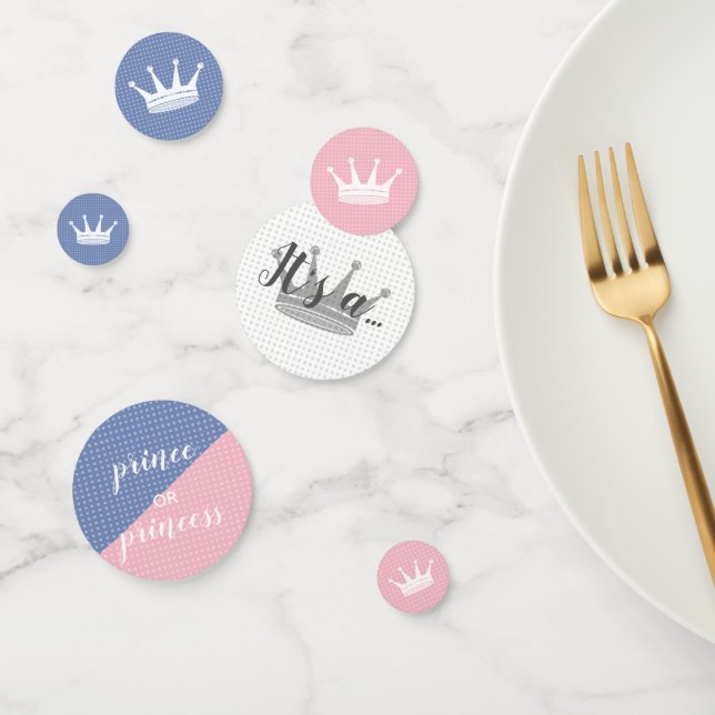 Rosa und blaue Kronengeschlecht - Party Konfetti (Gruppe)