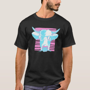 Rosa und blaue Kuh mit Sonnenbrille Grafik T-Shirt