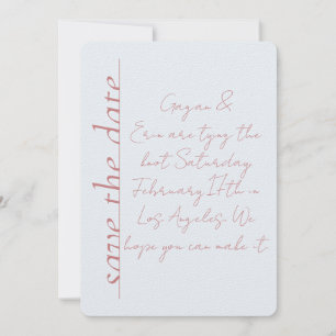 Rosa und blaue Liebe Save the Date Hinweis Einladung