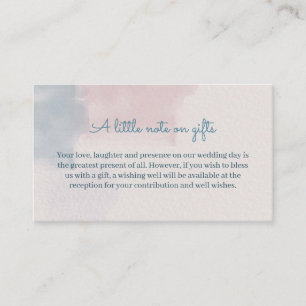 Rosa und blaue Möbeln Gut Hinweis auf Geschenke Begleitkarte