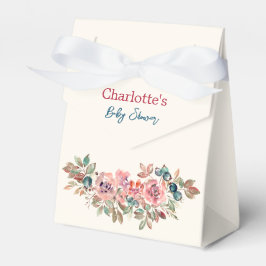 Rosa und blaue moderne Babydusche Geschenkschachtel