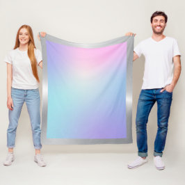 Rosa und blaue Ober mit silberfarbener Grenze Fleecedecke