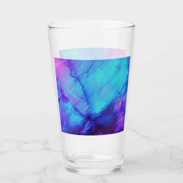 Rosa und blaue Opal Glas (Vorderseite)