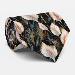 Rosa und blaue Pampas Gras Glitzer Krawatte