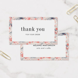 Rosa und blaue Sakura Blumenbestellung Danke Karte